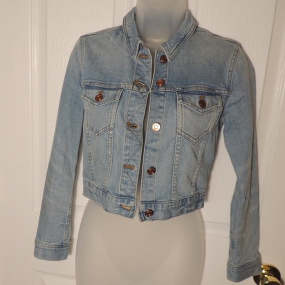 J Crew Women's Blue Jean Jacket Size XXS